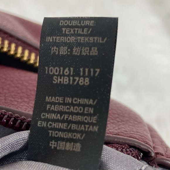 Fossil Tinsley Cabernet Pebbled Leather Crossbody Handbag SHB1788 NWT - Picture 11 of 13